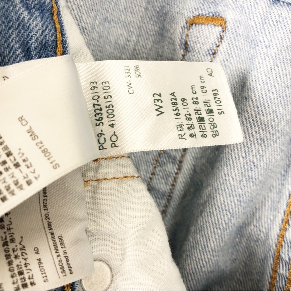 Levi's 501 Button Fly Distressed Jean Shorts - Picture 6 of 6